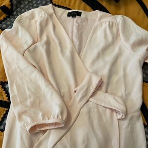 J Crew soft pink wrap dress